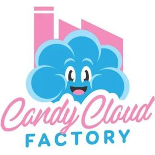 Candy Cloud Factory candy shop shelves stocked with colorful products